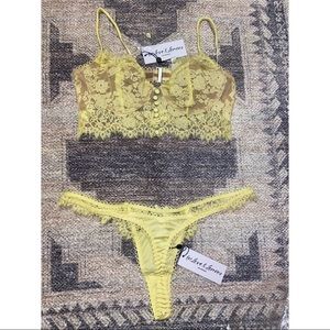 For Love & Lemons Faye Lace Bra and Panty Set